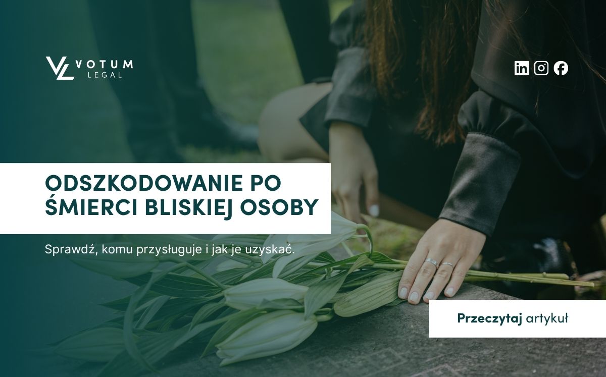 Obrazek przedstawia nagłówek artykułu oraz osobę kładącą białe lilie.